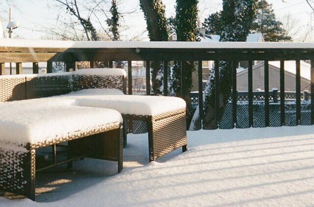 Meubles sous la neige